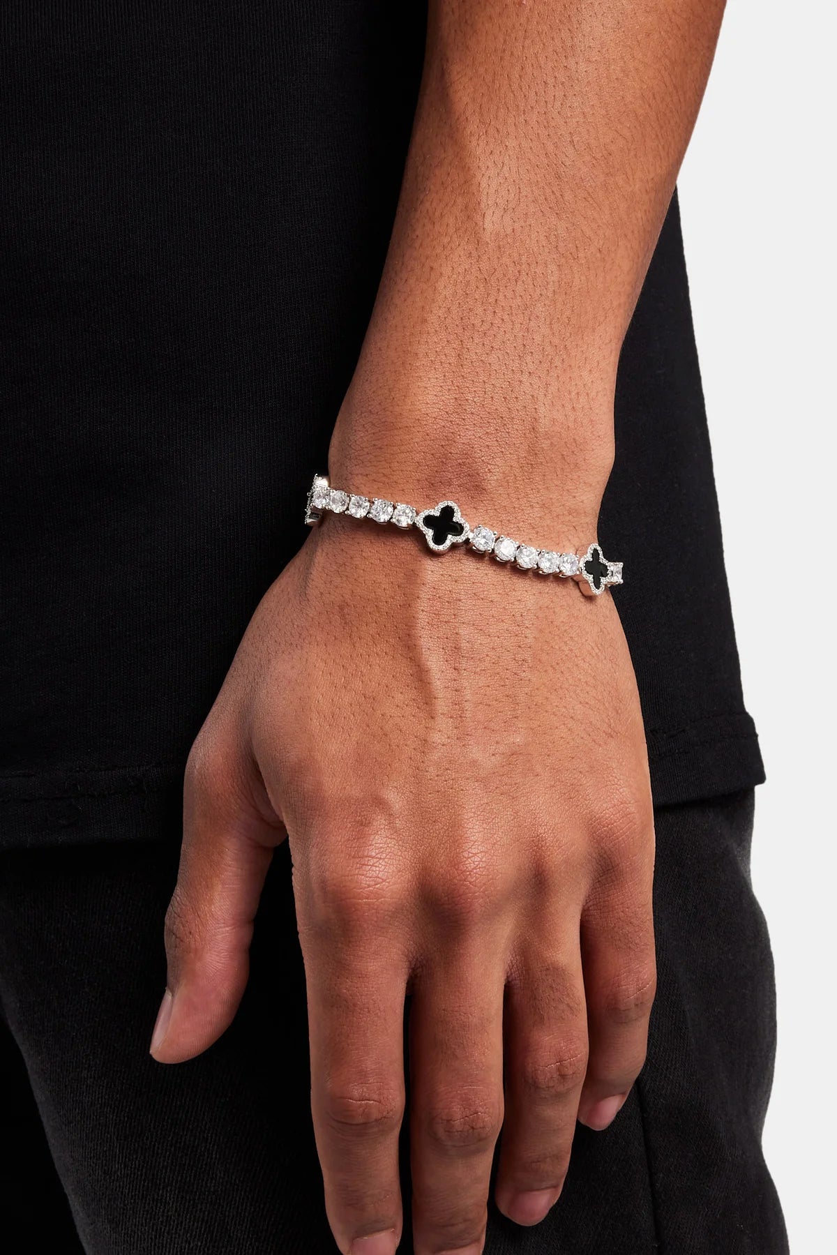 Black Motif Tennis Bracelet - 5mm – Drip Project