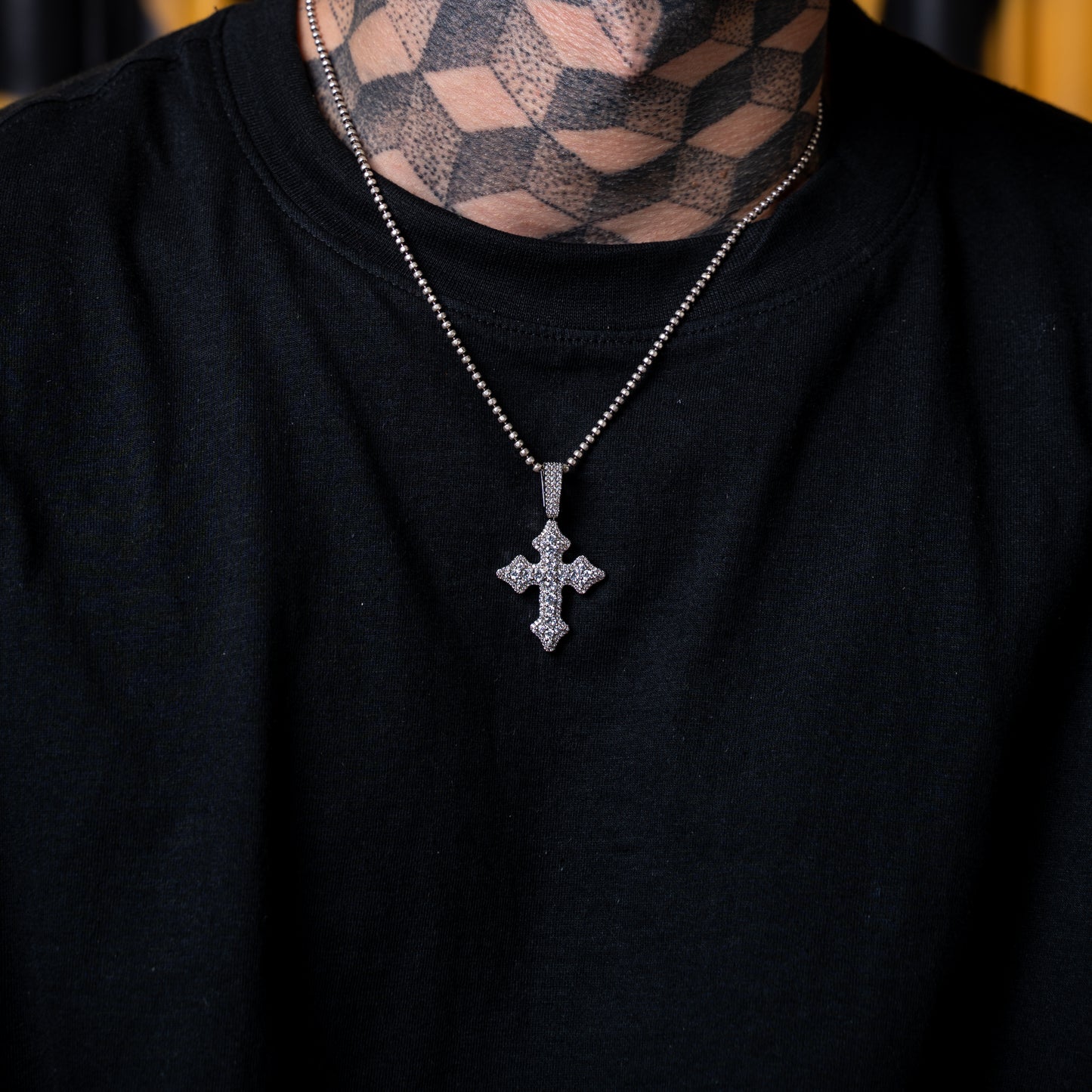 Diamond Studded Cross Pendant