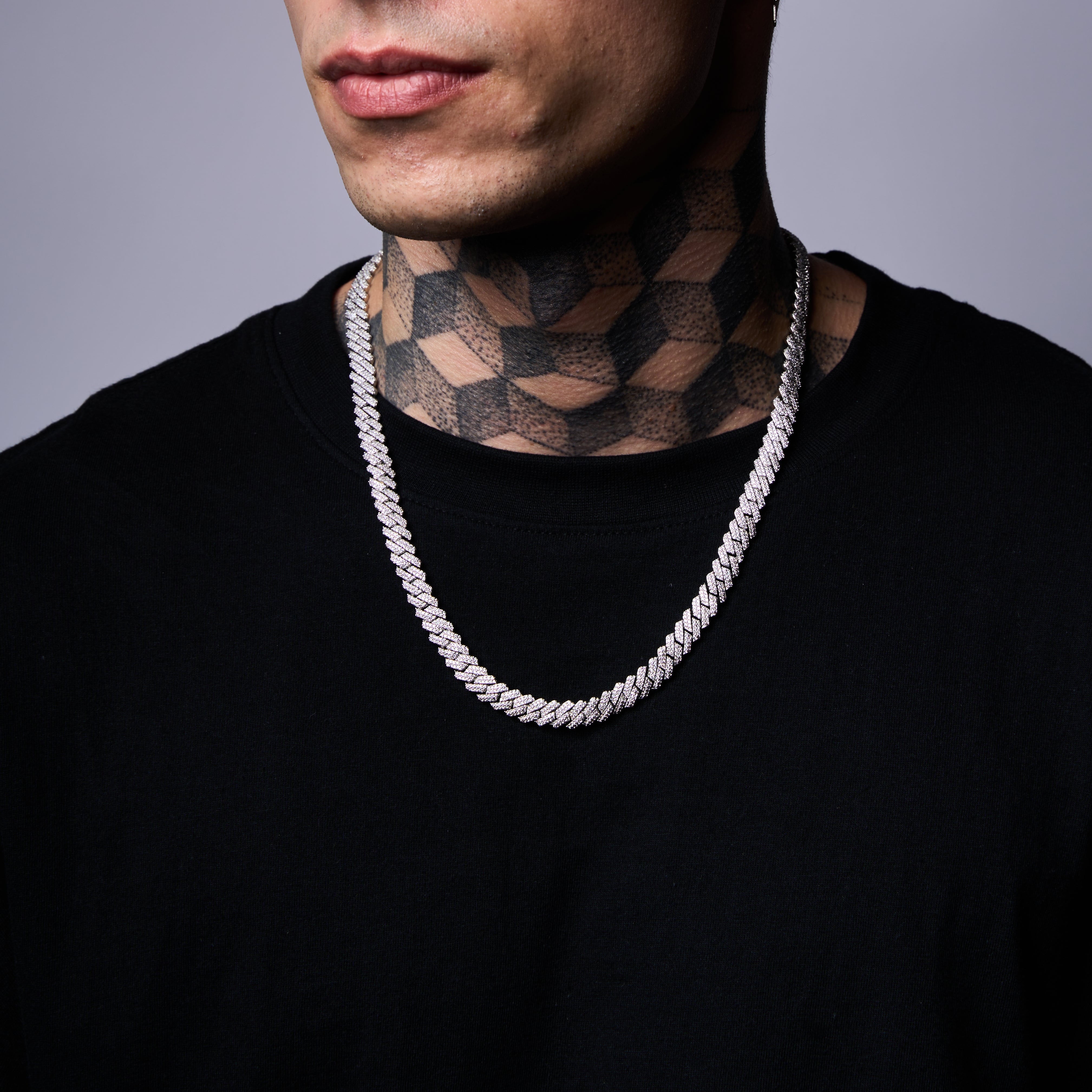 Freezy Cuban Chain in White Gold 8mm