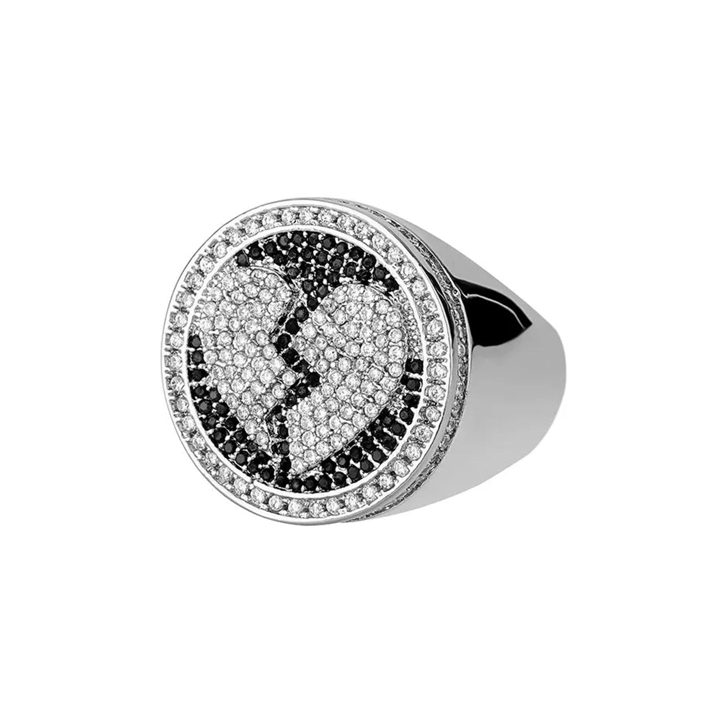 Broken Heart Diamond Signet Ring