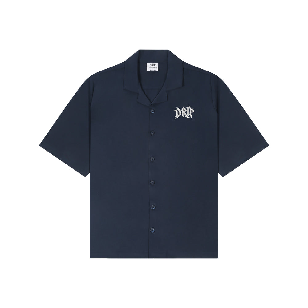 Bowling shirt in Navy Blue