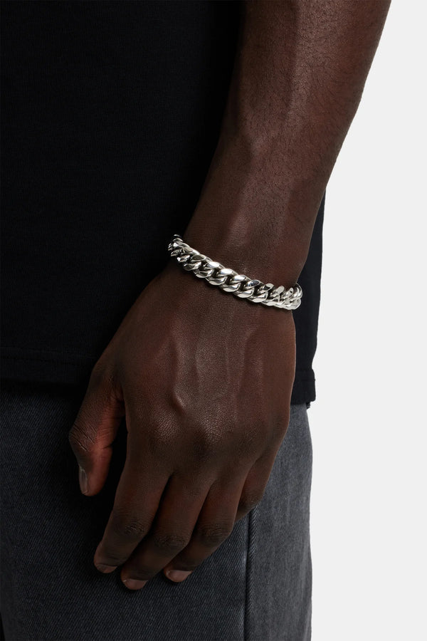 Miami Cuban Link Bracelet in White Gold - 12mm