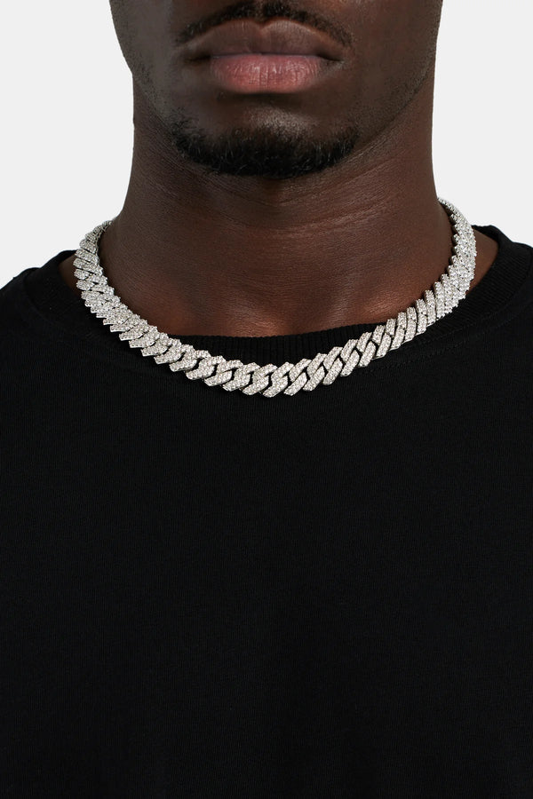 Freezy Cuban Chain in White Gold - 14mm
