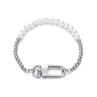 Beads Pearl Bracelet in White Gold