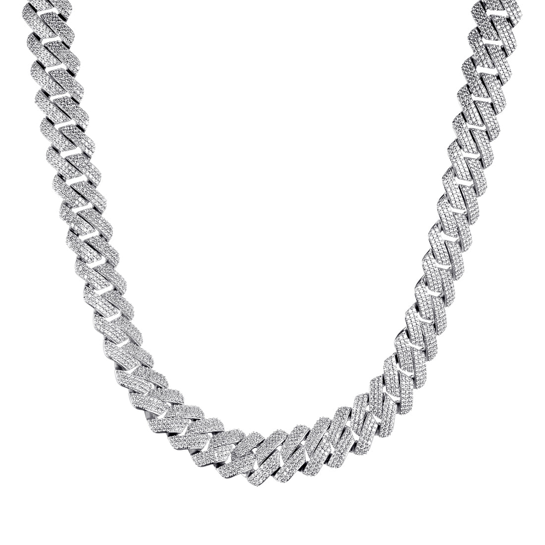 Freezy Cuban Chain in White Gold - 19mm