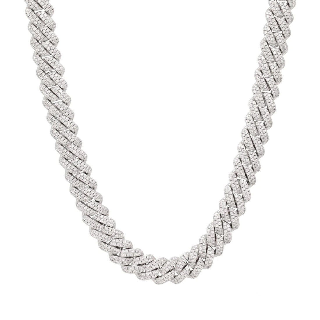 Freezy Cuban Chain in White Gold - 14mm