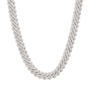 Freezy Cuban Chain in White Gold - 12mm