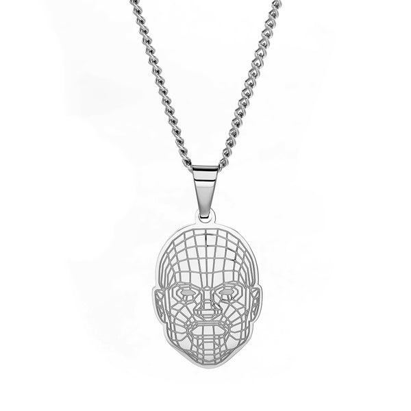 Ski Mask Pendant with Curb Chain