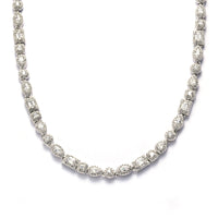 Mixed Diamond Pave Chain in White Gold