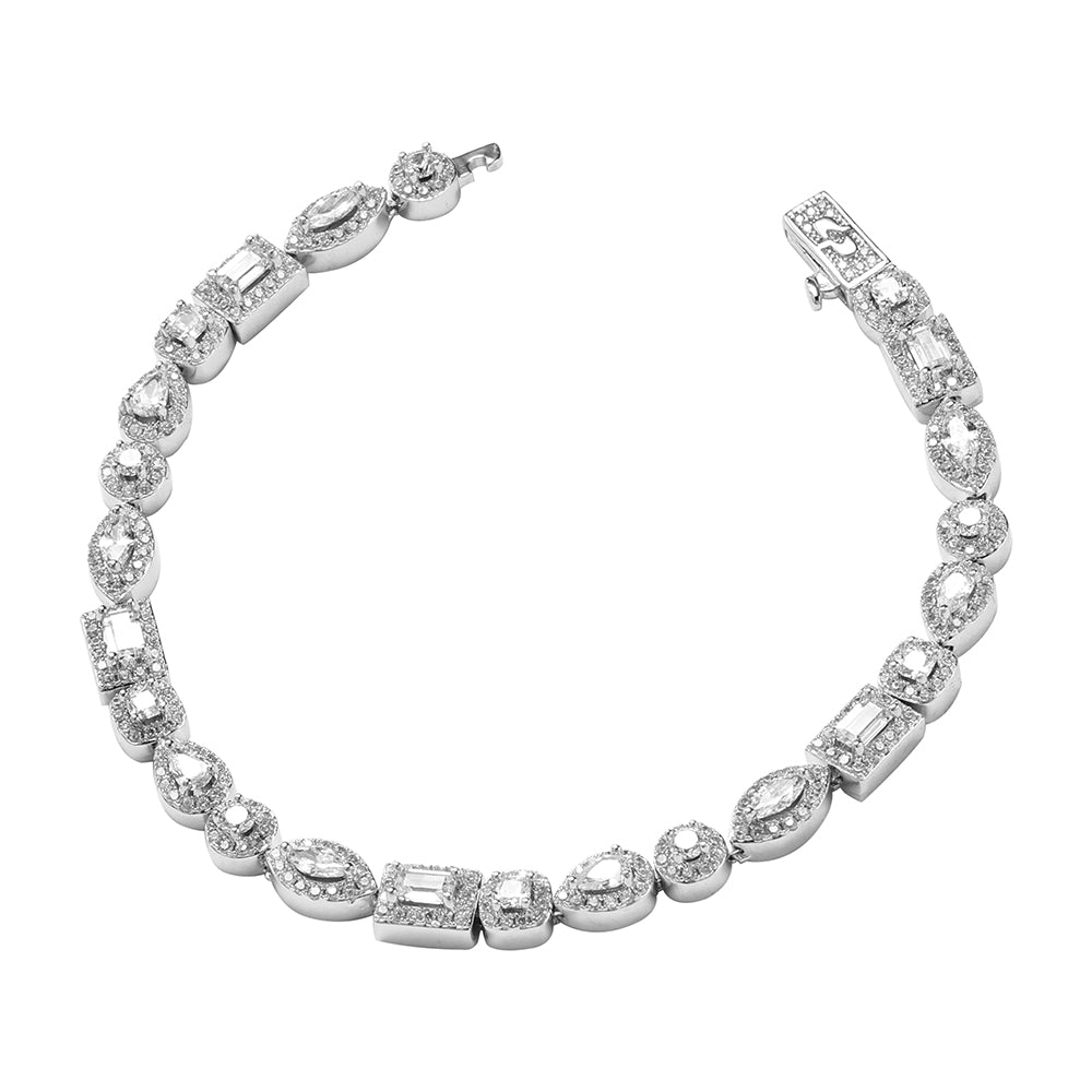 Round Brilliant tennis necklace with 29.92 carats* of diamond simulant –  Secrets Shhh