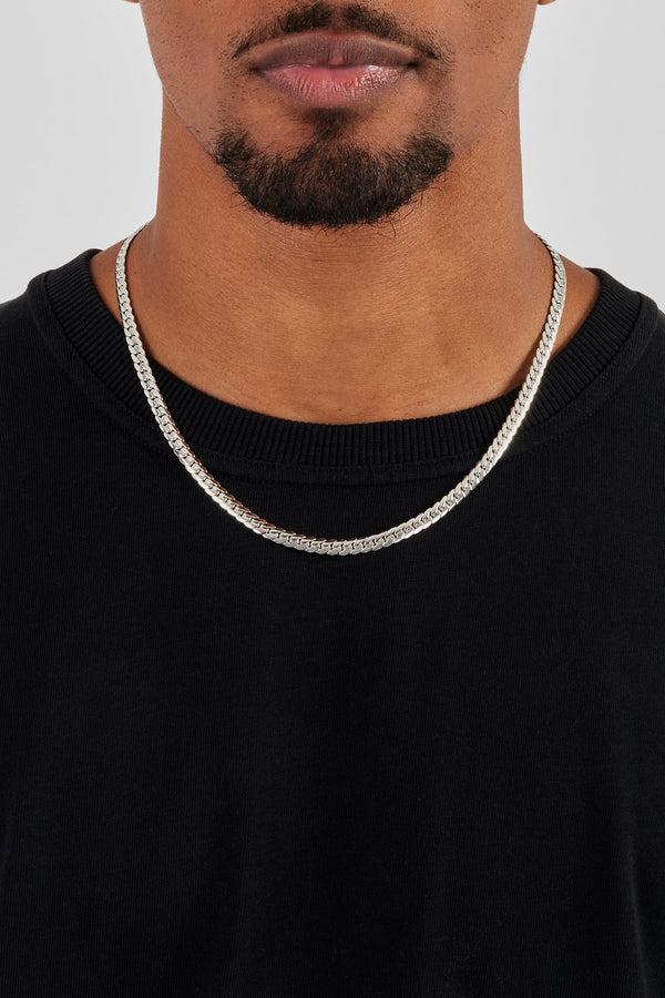 Micro Miami Cuban Link Chain in White Gold- 4mm