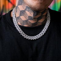 Freezy Cuban Chain in White Gold - 14mm