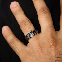 Engraved Leaf Ring