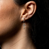 Diamond Cross Earring