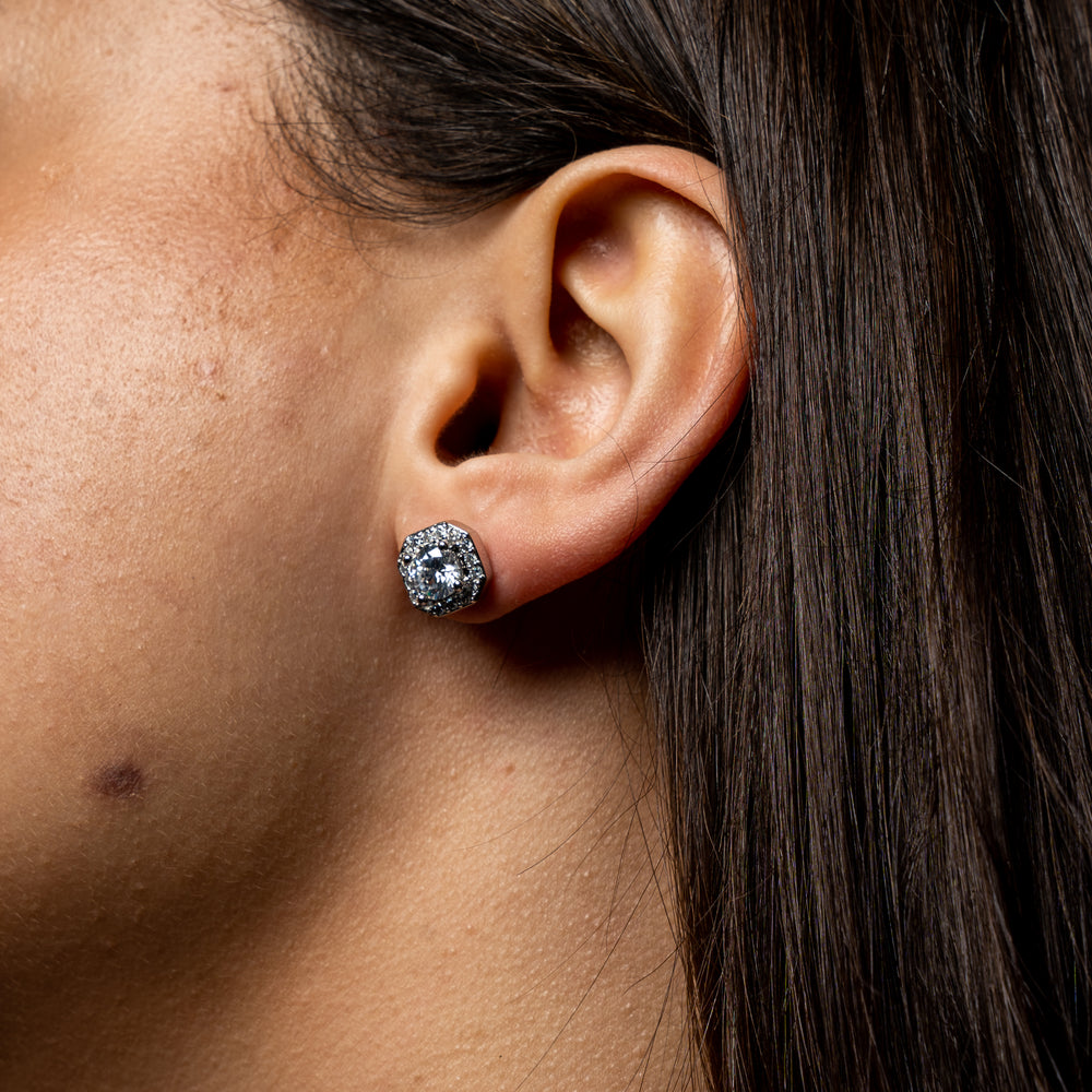 Clustered Diamond Earring