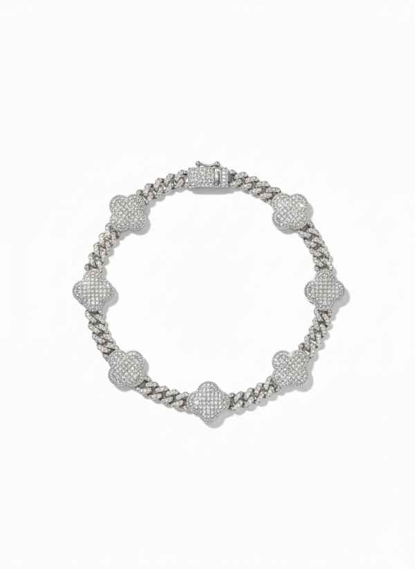 Micro Diamond Prong Motif Bracelet