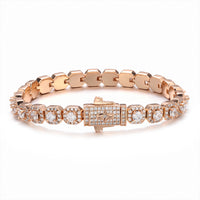 Micro Clustered Tennis Bracelet in Rose Gold - 8mm