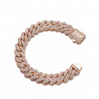 Freezy Cuban Bracelet in Rose Gold - 14mm