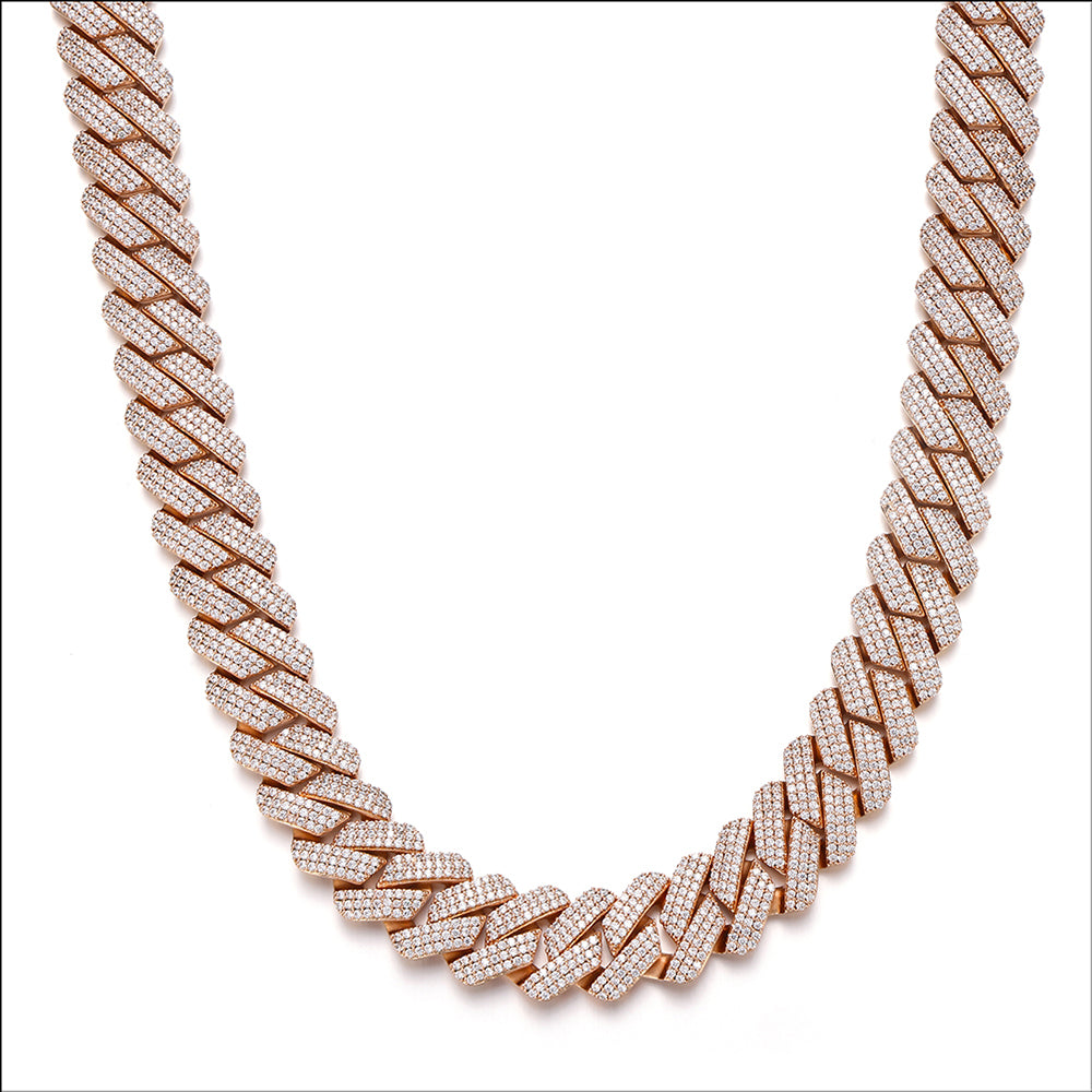 Freezy Cuban Chain in Rose Gold - 19mm
