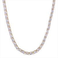 Oval Cut Tennis Chain in Yellow Gold - 4mm