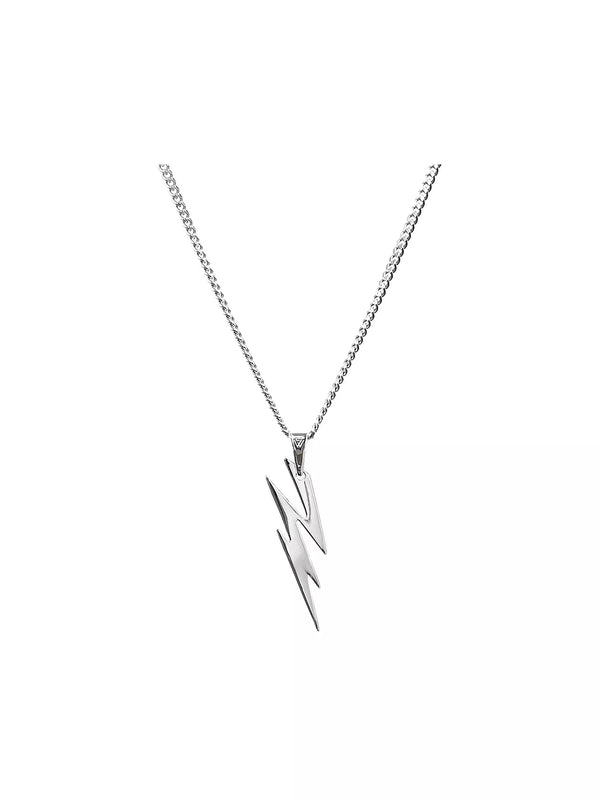 Lightning Pendant with Curb Chain