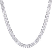Double Row Tennis Chain in White Gold - 6mm
