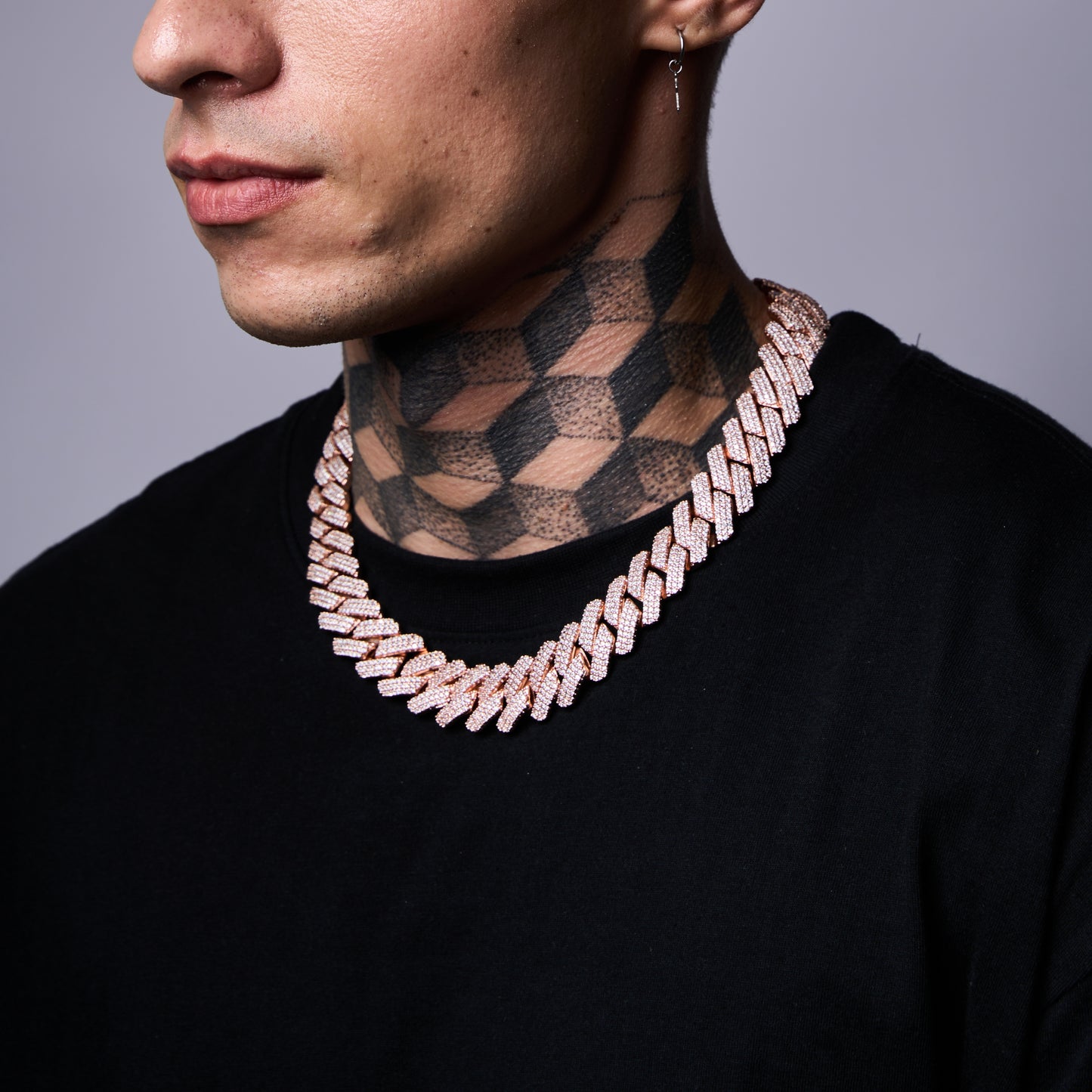 Freezy Cuban Chain in Rose Gold - 19mm
