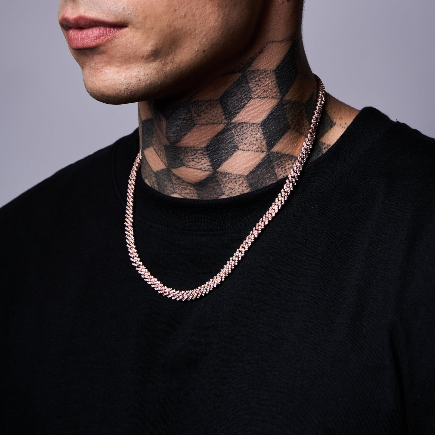 Freezy Cuban Chain in Rose Gold - 8mm