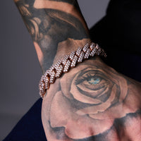 Freezy Cuban Bracelet in Rose Gold - 14mm