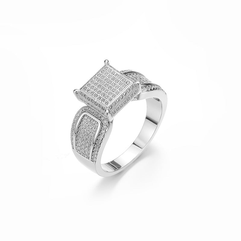 Diamond Signet Square Ring