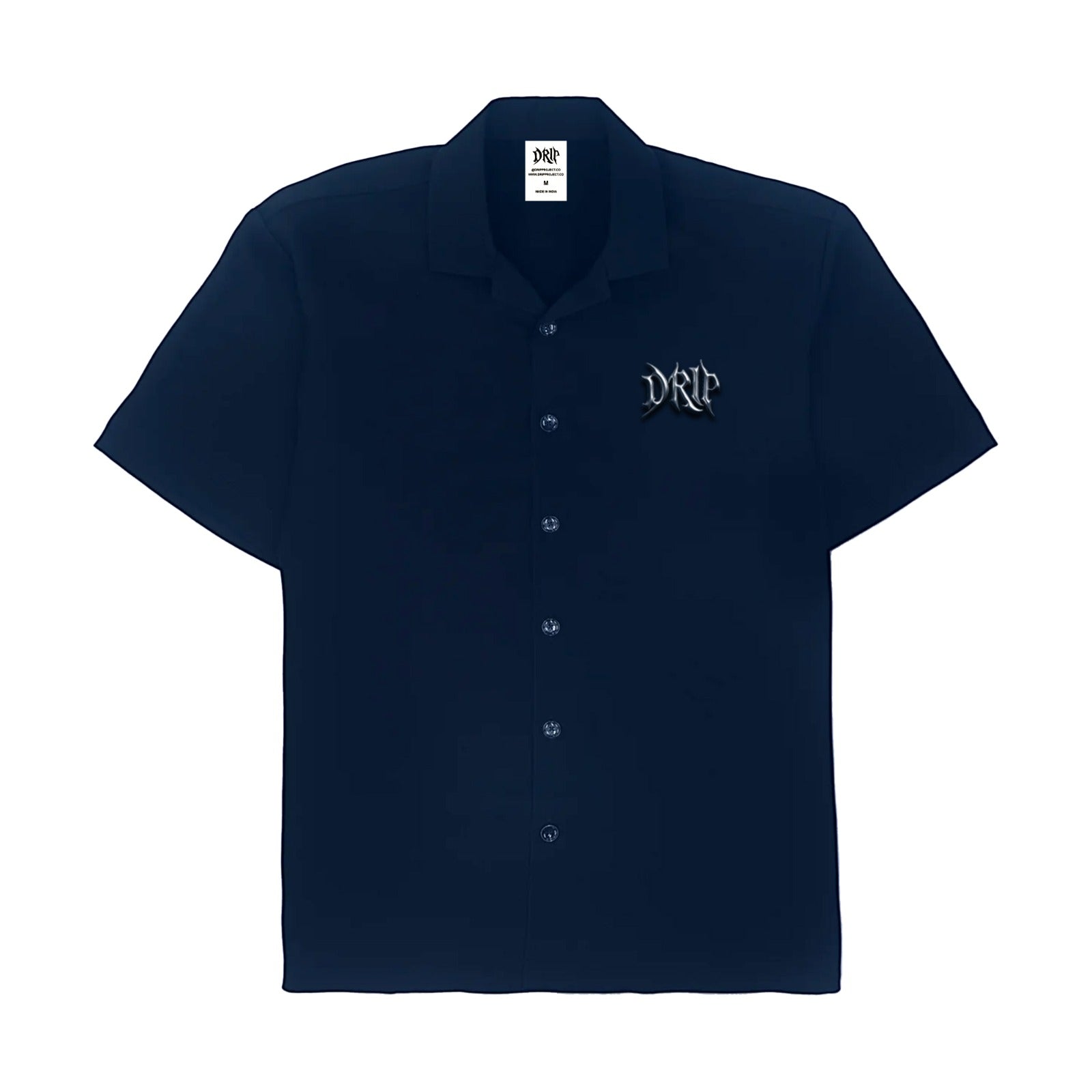 Bowling shirt in Navy Blue