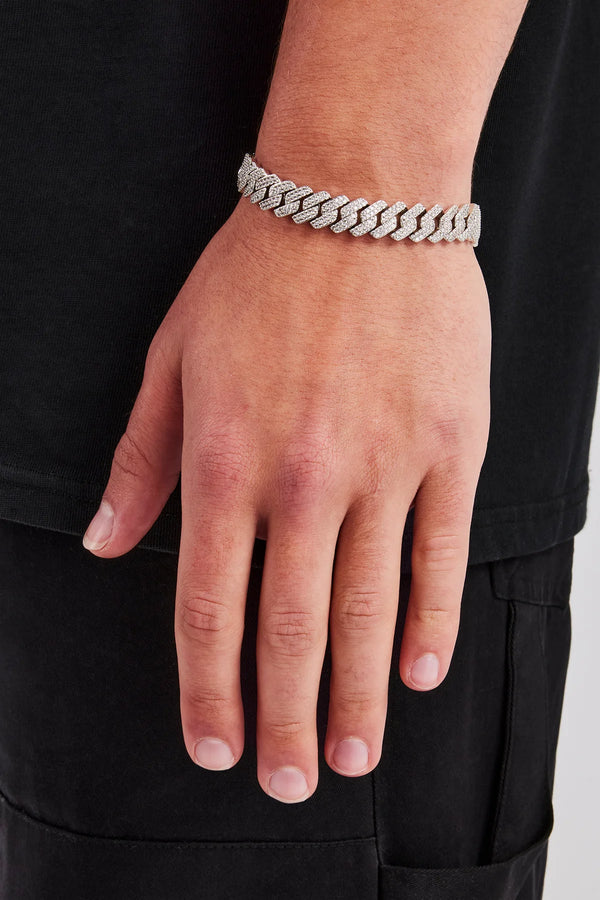 Freezy Cuban Bracelet in White Gold - 14mm