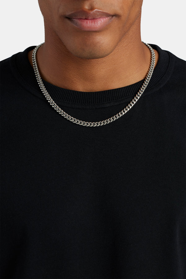 Miami Cuban Link Chain in White Gold- 6mm
