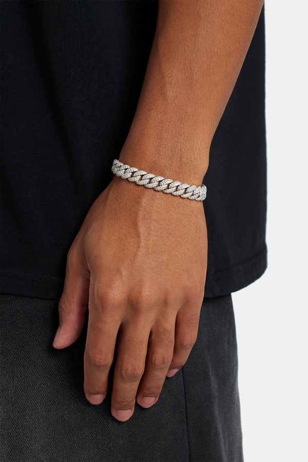 Classic Cuban Bracelet in White Gold - 8.5mm