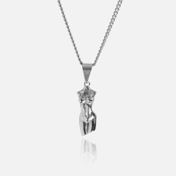 Silhouette Pendant with Curb Chain