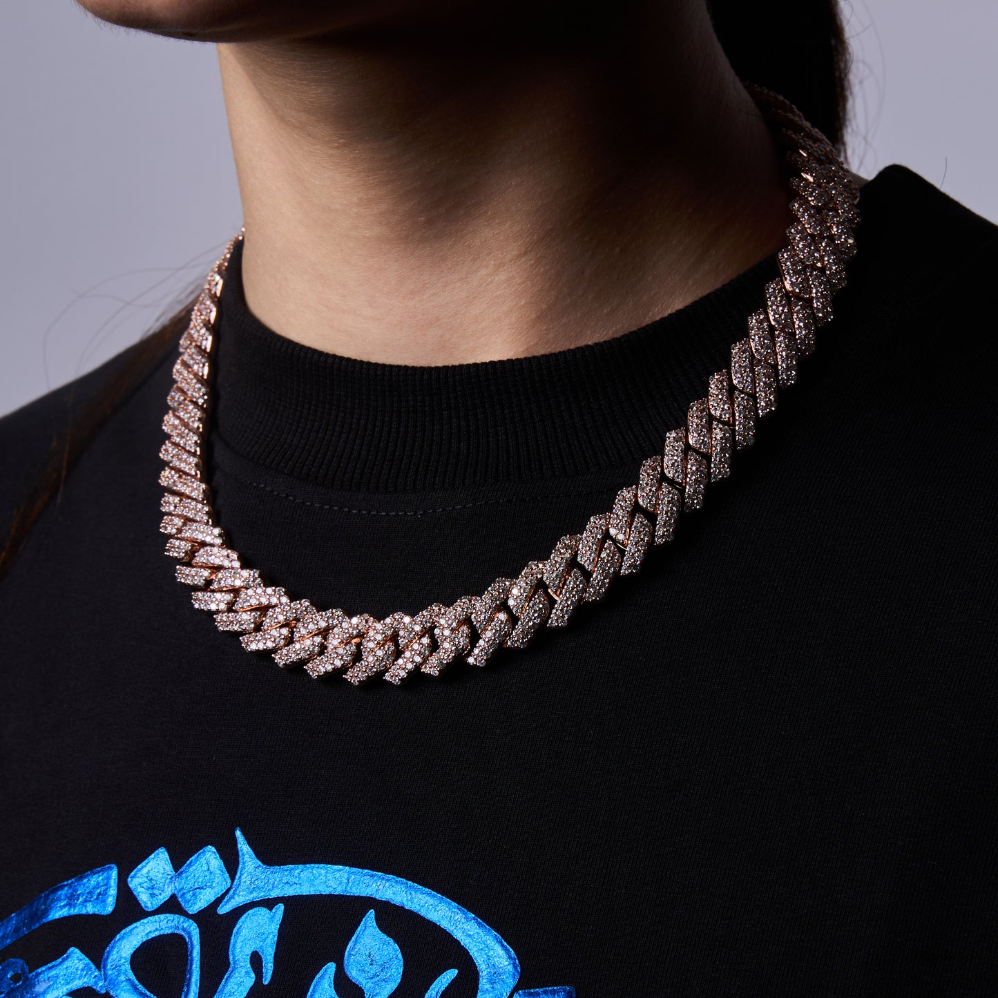 Freezy Cuban Chain in Rose Gold - 14mm