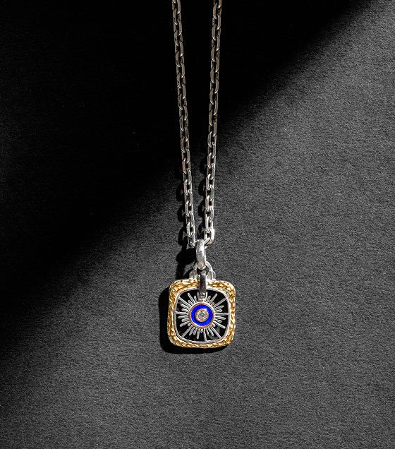925 sterling silver chain pendant design gold toned metaman