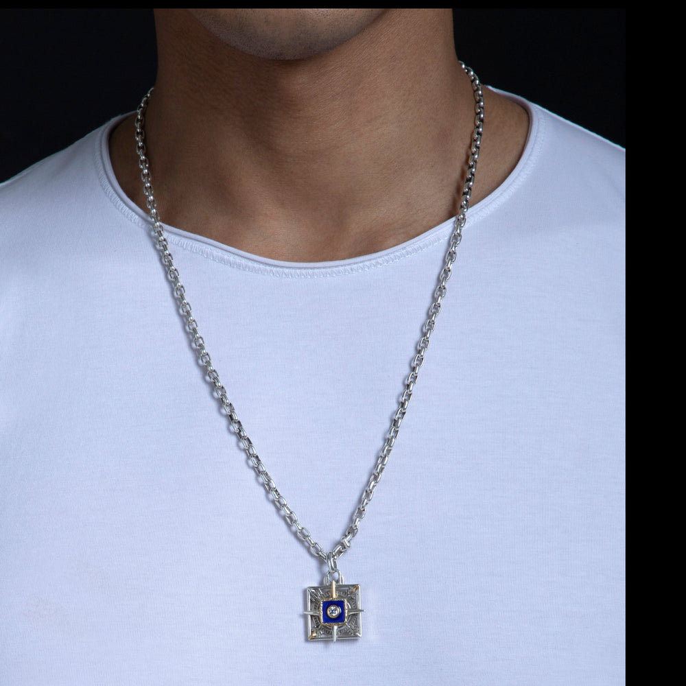 925 sterling silver chain nautical pendant design metaman