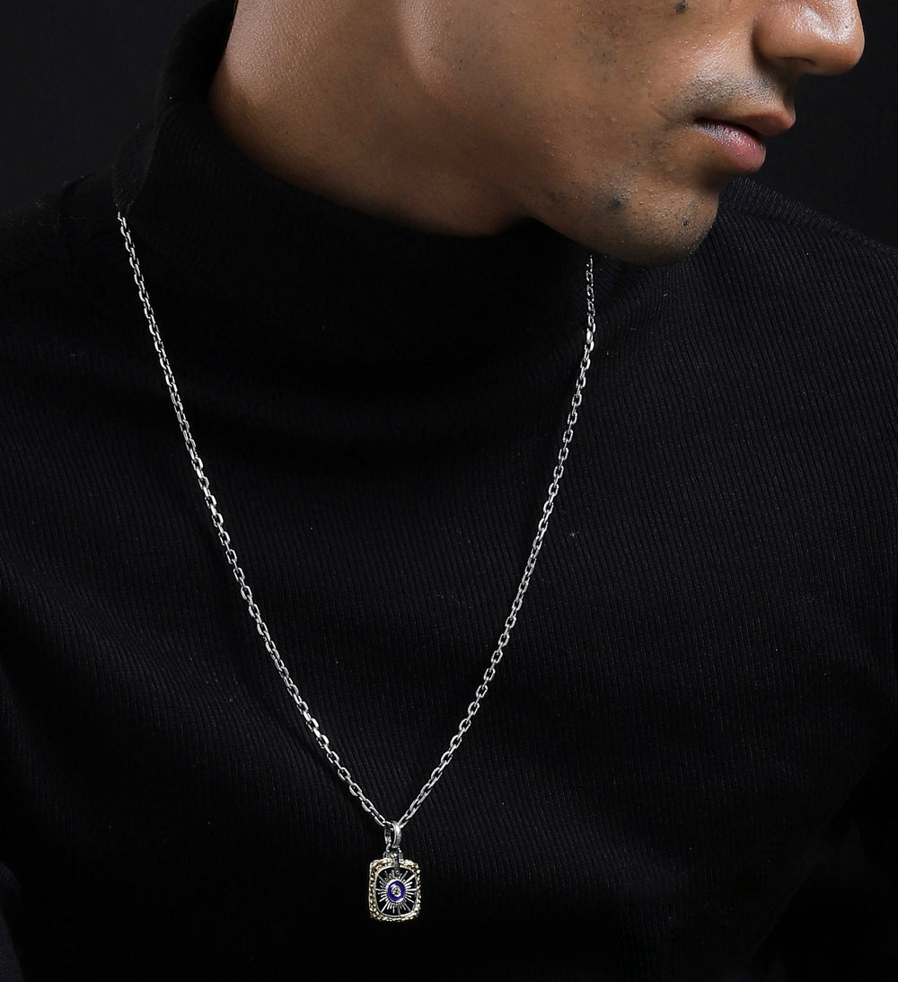 925 sterling silver chain pendant design silver toned men